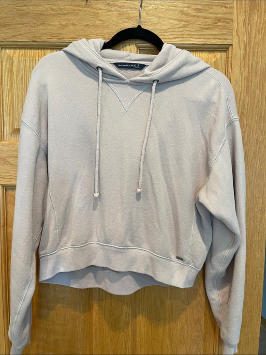 Abercrombie & Fitch Tops - Abercrombie & Fitch Pale Pink Cropped Hoodie